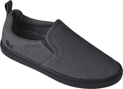 Neeman's Cotton Classic Slipon Casual Shoes For Men | Lightweight & Comfortable Slip On Sneakers For Men(Grey)