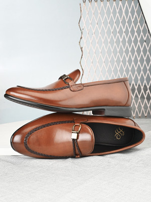 House of Pataudi Loafers For Men(Tan , 7)