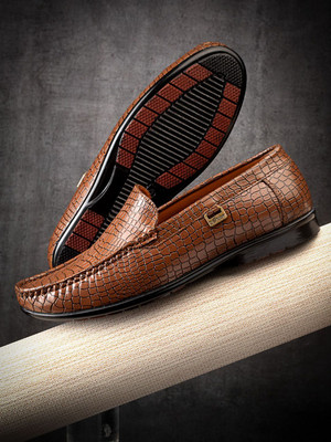 action DRIVE 131 Trendy Comfortable Stylish Casual Slip On Loafers Loafers For Men(Tan , 7)