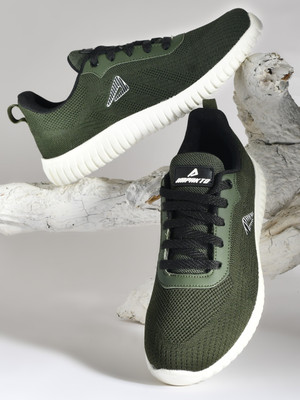 Impakto by Ajanta Gym Crush Men Stylish and Comfortable with Lace-Up Closure and Casual Walking Shoes For Men(Olive , 7)