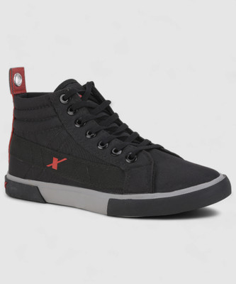 Sparx SM 620 | Stylish, Comfortable | Canvas Shoes For Men(Black, Red , 10)