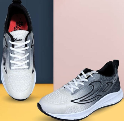 Hiwin Lightweight Men's sports shoe for running ,gym n others sport activities Sneakers For Men(Grey , 6)