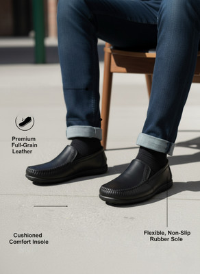 Davendera footwear Slip On Sneakers For Men(Black , 6)