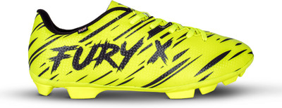 XXUMA Unisex football leather shoes Boots For Men(Yellow , 10)