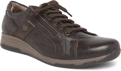 BUCKAROO BUCKAROO: EIRA Genuine Crumbald Leather Brown Casual Shoes For Mens Casuals For Men(Brown)