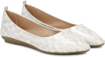 Tryfeet Designer Shining Bellies For Women(White , 5)