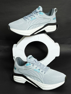 Abros GREAT Athleisure Cultured Round-Toe Shape & Cushioning Technology Walking Shoes For Men(Grey , 9)