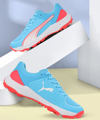 PUMA 24 FH Rubber Cricket Shoes For Men(Blue , 6)