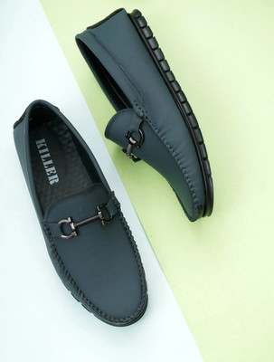 KILLER Loafer Shoes for Men | Formal & Casual Stylish, Durable & Comfortable Footwear Loafers For Men(Grey , 8)