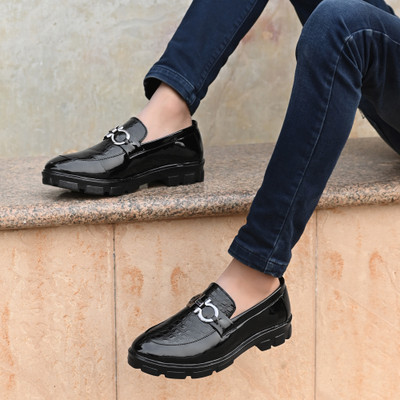 LEEPEETER Loafers For Men(Black , 10)