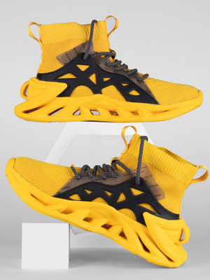 ATOM Alphabounce High Tops For Men(Yellow , 9)