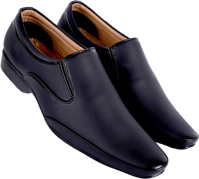 Aaeshu Mens and boy premium quality latest design lace up formal shoes for men Slip On For Men(Black , 7)