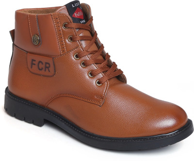 Field Care Men's Casual Lace-up Hi-Top Comfort Hiking Trekking Fashion Stylish Boots Outdoors For Men(Tan , 10)