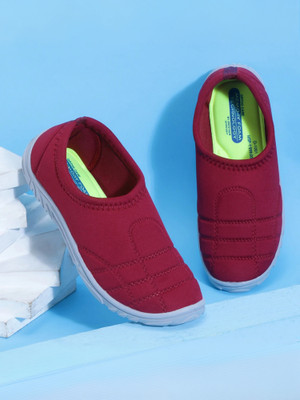 DOCTOR EXTRA SOFT Women's Memory Foam Shoes for Walking Running Gym Training Sports Slipon Sneaker Slip On Sneakers For Women(Maroon , 5)