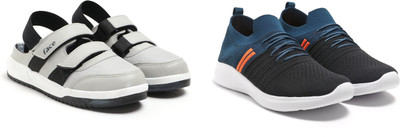 Face Stylish Sports Shoes for Men – Ideal for Running, Gym & Training Sneakers For Men(Navy, Black, Orange, Grey , 9)