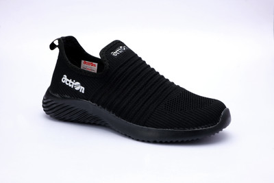 action AM 760 Slip On Sneakers For Men(Black , 6)
