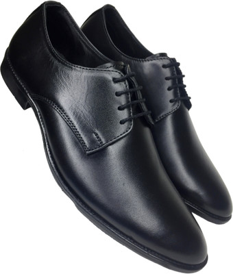 KOXA NS 975 Black 8 - Leather Formals for Men Lace Up For Men(Black , 8)