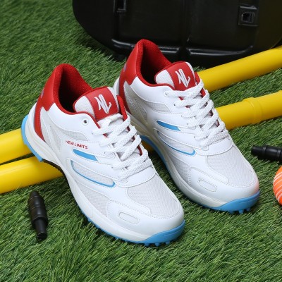 NEW LIMITS New Limits IPL Cricket Shoes For Men(White, Red, Blue)