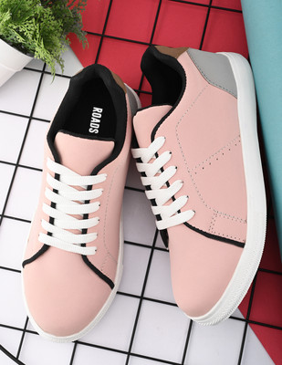 Roadster Women Pink Casual Partywear Lace Up Shoes Casuals For Women(Pink , 3)