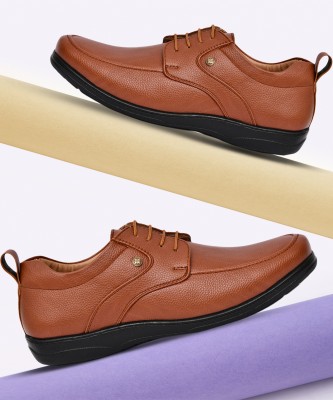 Restroad Tan formal shoe for Mens Lace Up For Men(Tan)