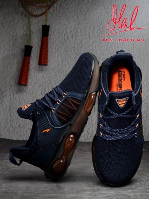 asian Superkick-01 Navy Gym,Sports,Training,Stylish with Extra Comfort Running Shoes For Men(Navy, Orange)