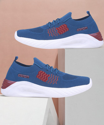 asian Hattrick-26 Turquoise Sports,Walking,Gym, Running Shoes For Men(Blue, Maroon , 7)