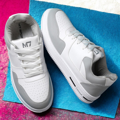 Free Kicks FK-Unique Premium Leather Causal Wear Sneakers For Men(White , 10)