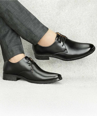 STIFRON TRENDING formal shoes|Light weight comfort| latest shoes|lace up for men| Party Wear For Men(Black , 7)