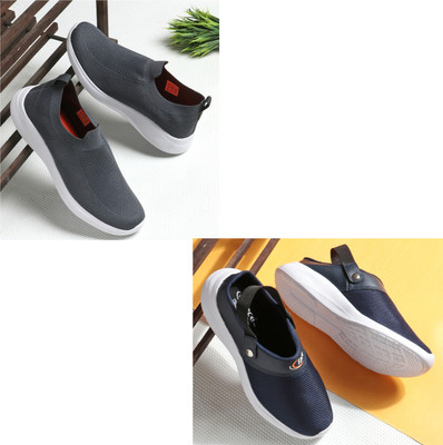 Face Stylish Sports Shoes for Men – Ideal for Running, Gym & Training Sneakers For Men(Grey, Navy , 10)