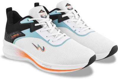CAMPUS CAMP APEX Men's Sports Shoes | Comfy Yoga Max Insole with Ball-Tech | Lace-Up Running Shoes For Men(White , 7)