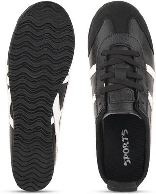Growroop Growroop Sneakers shoes for men | Casual Shoes| Running shoes for men Casuals For Men(Black , 9)