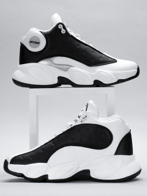 ATOM Street Swagger Sneakers For Men(White, Black , 10)