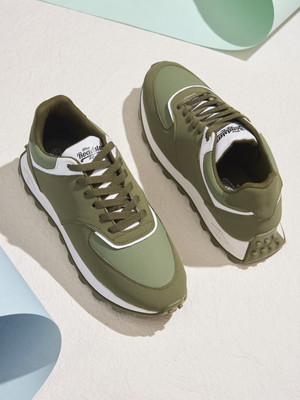 Roadster Everyday Edge Trendy Fashion Double Tone Sneakers For Men(Olive , 10)