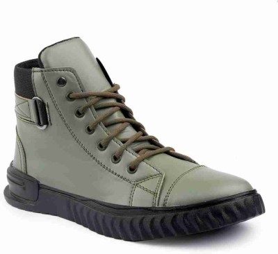 Nisho shoes Boots For Men(Green , 8)