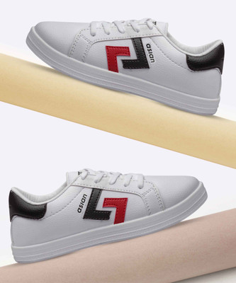 asian Casual Sneaker Shoes For Women|| Soft Cushioned Insole || Jasmine-02 Sneakers For Women(White, Red , 7)