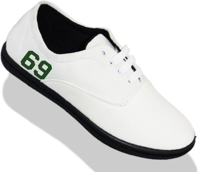 KANEGGYE Stylish Casual Shoes for Men and kids Casuals For Men(White, Green , 6)