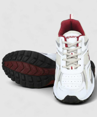 Sparx SM 171 Running Shoes For Men(White, Maroon , 10)