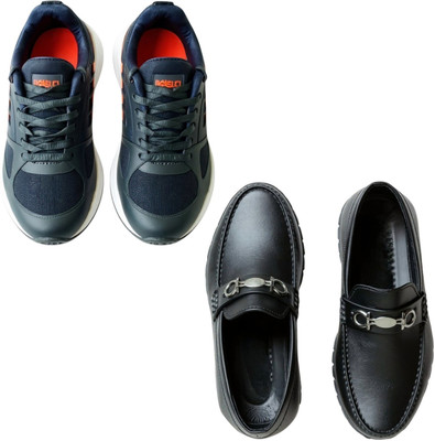 Plama Stylish Casual Shoes for Men – Perfect for Daily Wear Casuals For Men(Blue, Black , 8)