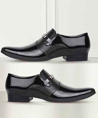 TR Lightweight| Comfort| Outdoor|Synthetic Leather| Formal Shoes| Slip On For Men(Black)