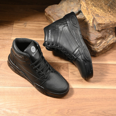 STREETLOOK STREETLOOK Trendy Sneakers for Man's & Boy's High Tops For Men(Black , 7)
