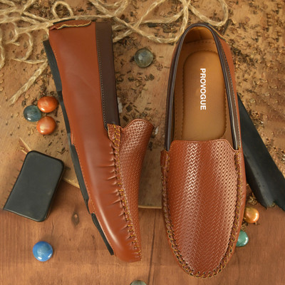 PROVOGUE Loafers For Men(Tan , 7)