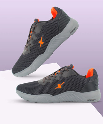 Sparx SM 648 Running Shoes For Men(Grey, Orange , 8)