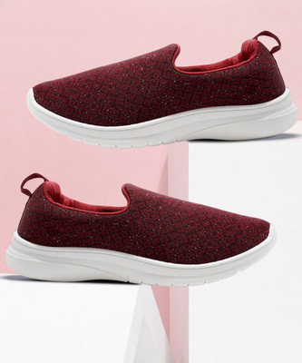 asian Melody-71 Maroon Sports,Slip-On,Training,Gym, Slip On Sneakers For Women(Maroon , 5)