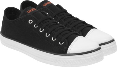 Unistar Unistar Men's Low-Top Canvas Shoes With Rugged Sole & Lace-Up (8, Black) Canvas Shoes For Men(Black , 8)