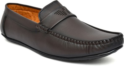 Fine Look Everyday Wear Loafers: Stylish, Lightweight, Ideal for Summer Loafers For Men(Brown)