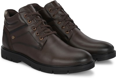 Delize High Ankle Derby Boots For Men(Brown , 7)