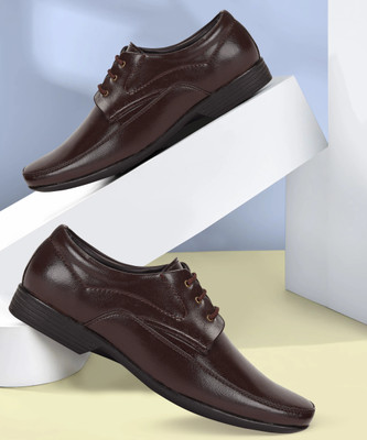 Paragon Formal Shoes |Comfortable Soft Cushioned Footbed|Office Wear Derby For Men(Brown , 6)