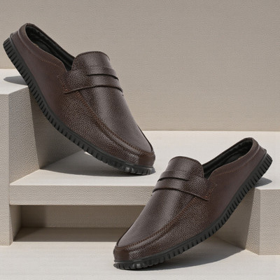 Restroad Trendy Office Wear Or Party Wear Half Cuter Formal Shoe For Men's Loafers For Men(Brown , 6)