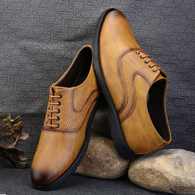 PROVOGUE Lace Up For Men(Tan , 8)