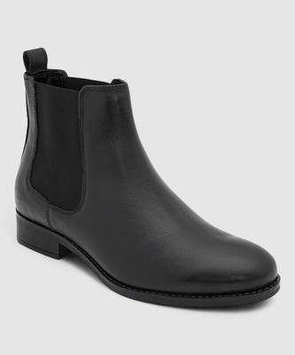 RED TAPE Women's Chelsea Boots | Ankle-Length, Elastic Fit & Casual Comfort Boots For Women(Black , 4)